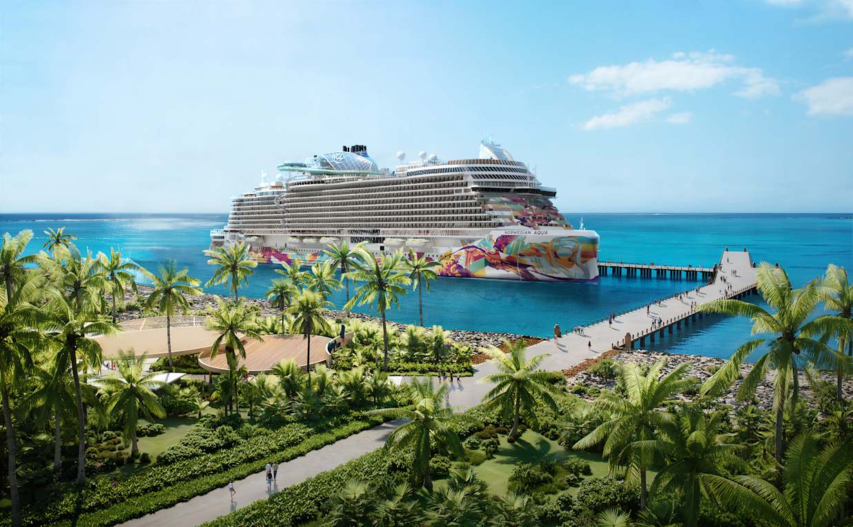 Great Stirrup Cay with Norwegian Aqua render